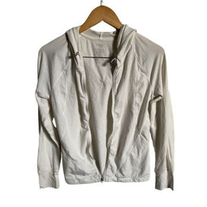 Danskin Now Full Zip Jacket White Womens Size Medium (8-10)